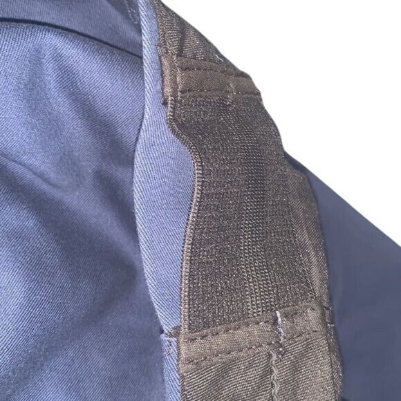 Mens Kingsize Big Navy Cotton Pants 54x34  Expandable Waist Flat Front Button & - Picture 5 of 10